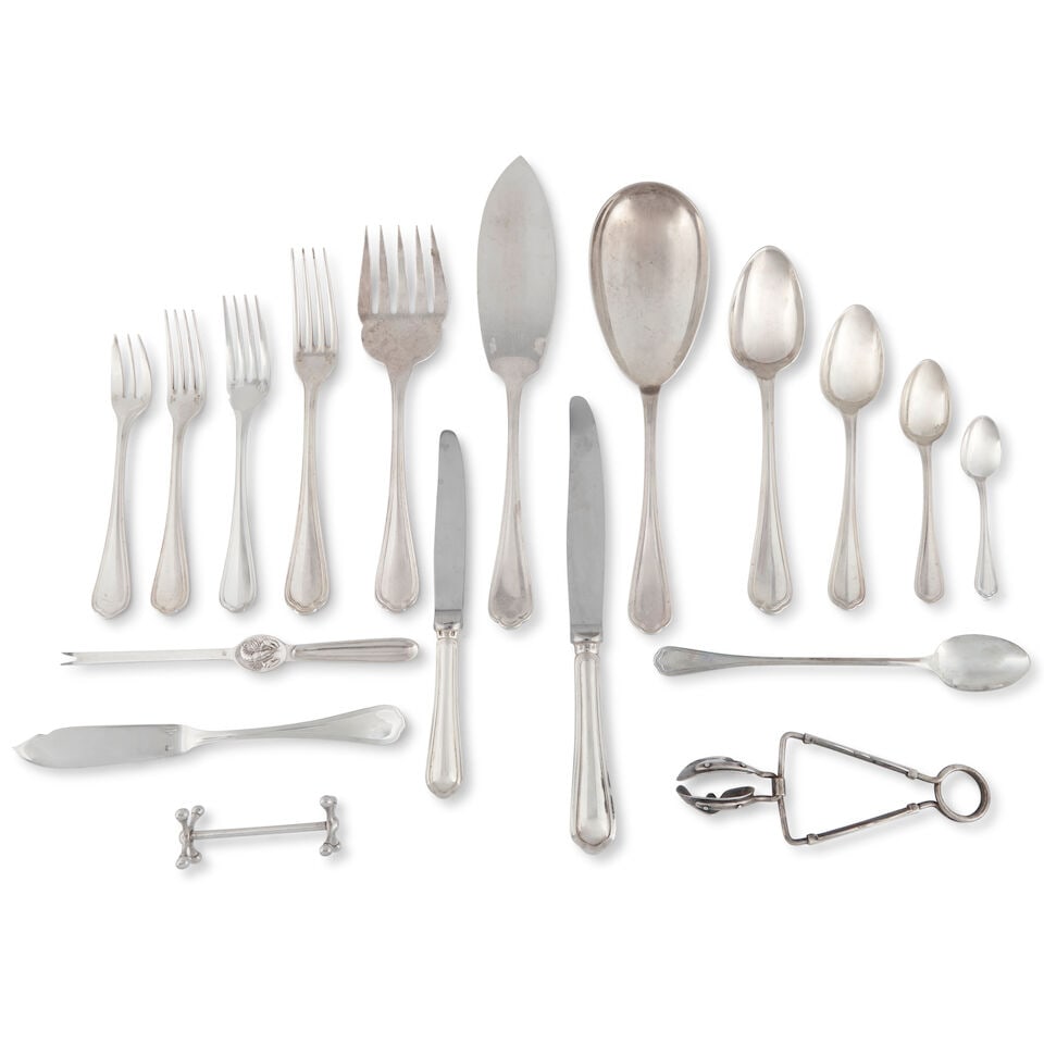 Christofle 'Spatours' Silverplate Flatware Service, (1 of 3)