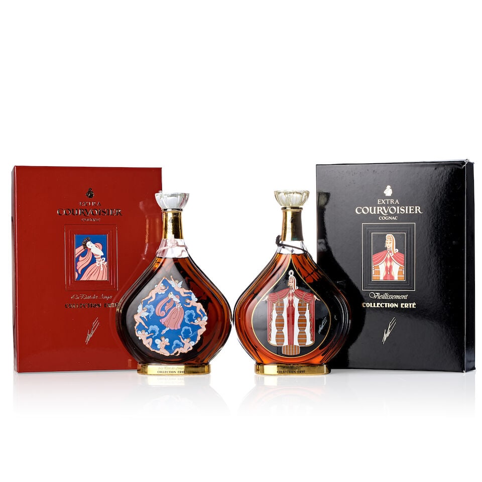 Courvoisier Collection Erte Vieillissement (1x 750ml) Courvoisier Collection Erte La Part des An...: Courvoisier Collection Erte Vieillissement (1x 750ml) Region: Cognac Packaging: in damaged original presentation case Alcohol content: 40% ABV Notes: Decanter no. G6933 of 12000. Courvoisier Collectio