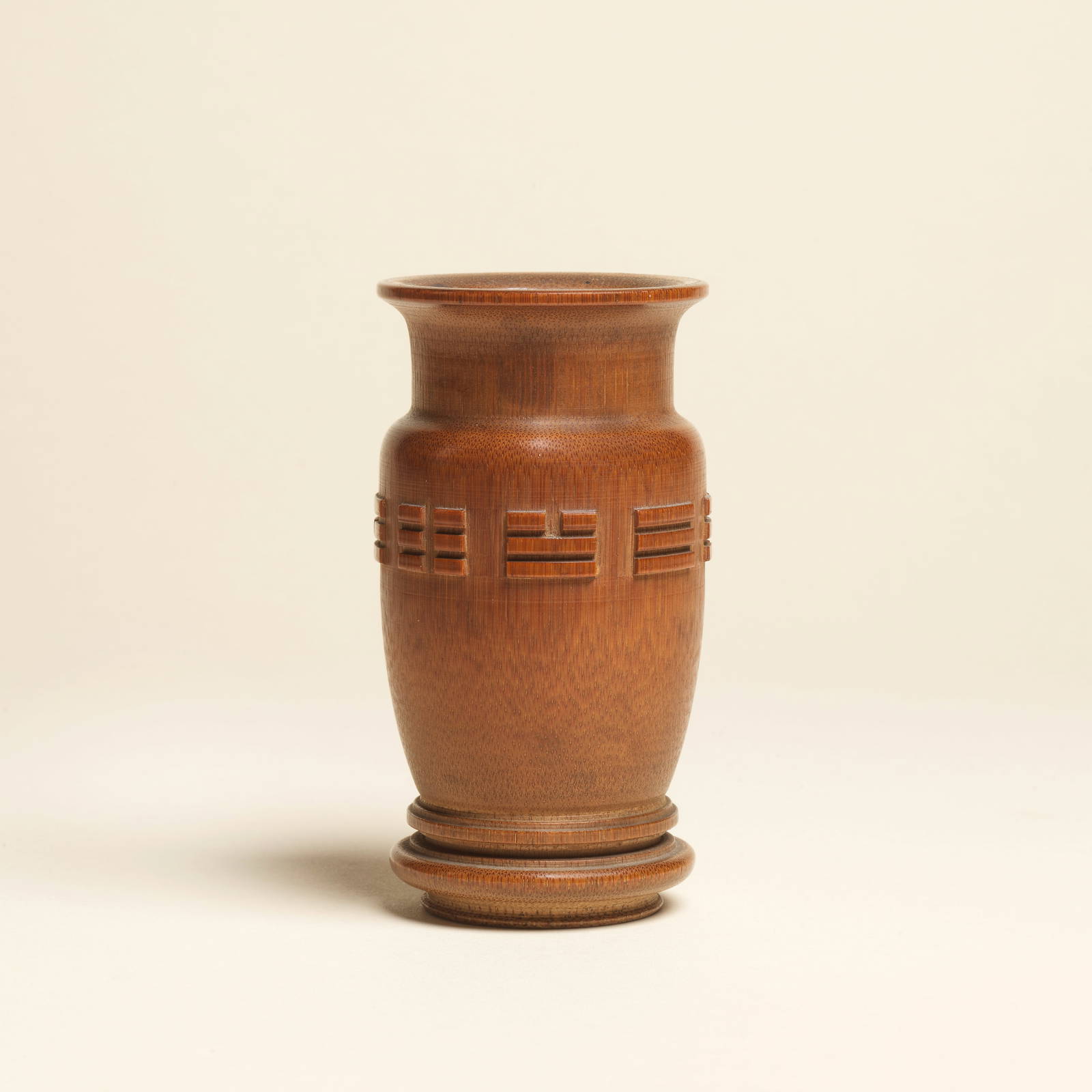 A RARE BAMBOO 'BAGUA' TOOL VASE 18th century