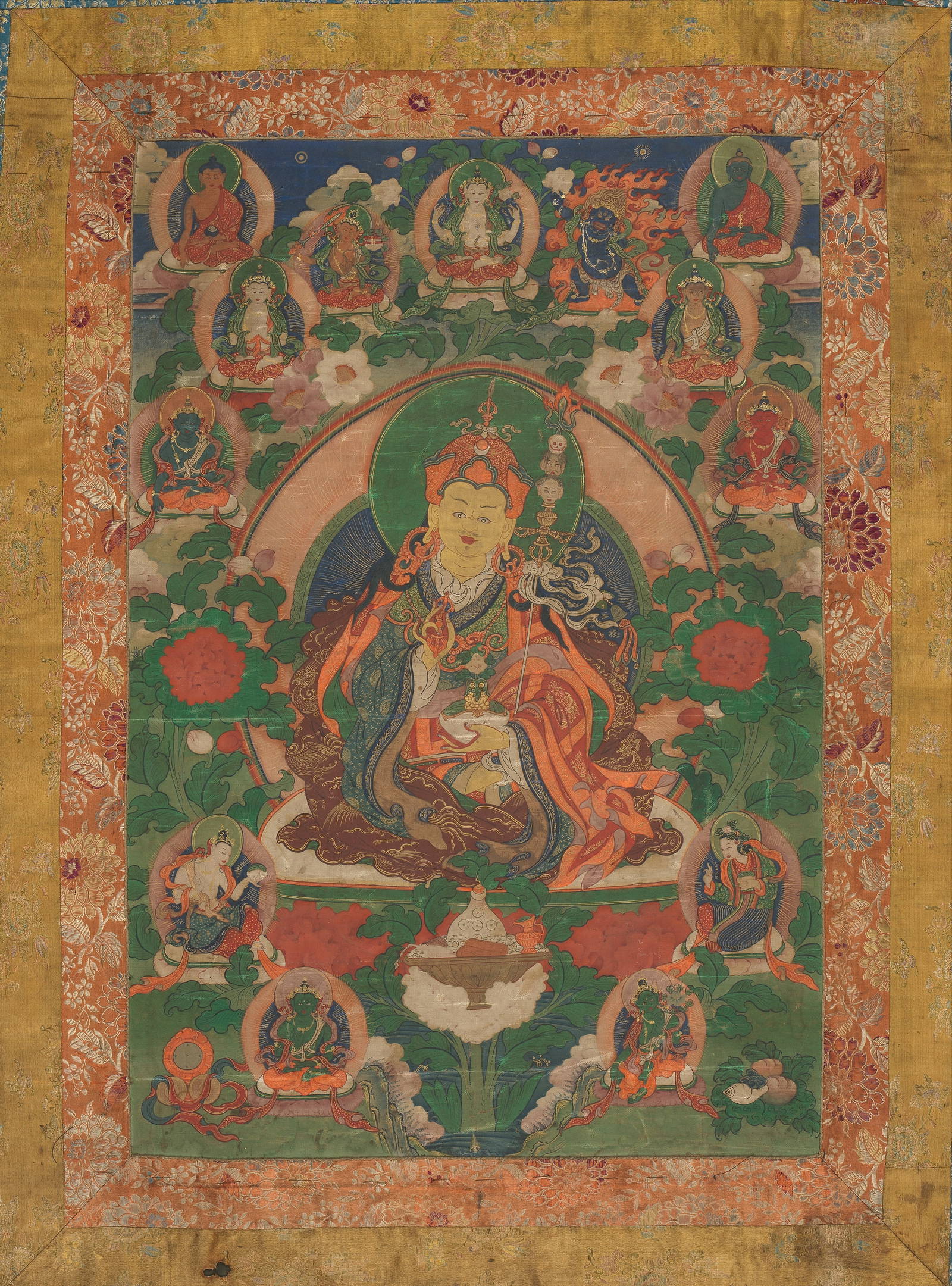 A THANGKA OF PADMASAMBHAVA Tibet, 19th century