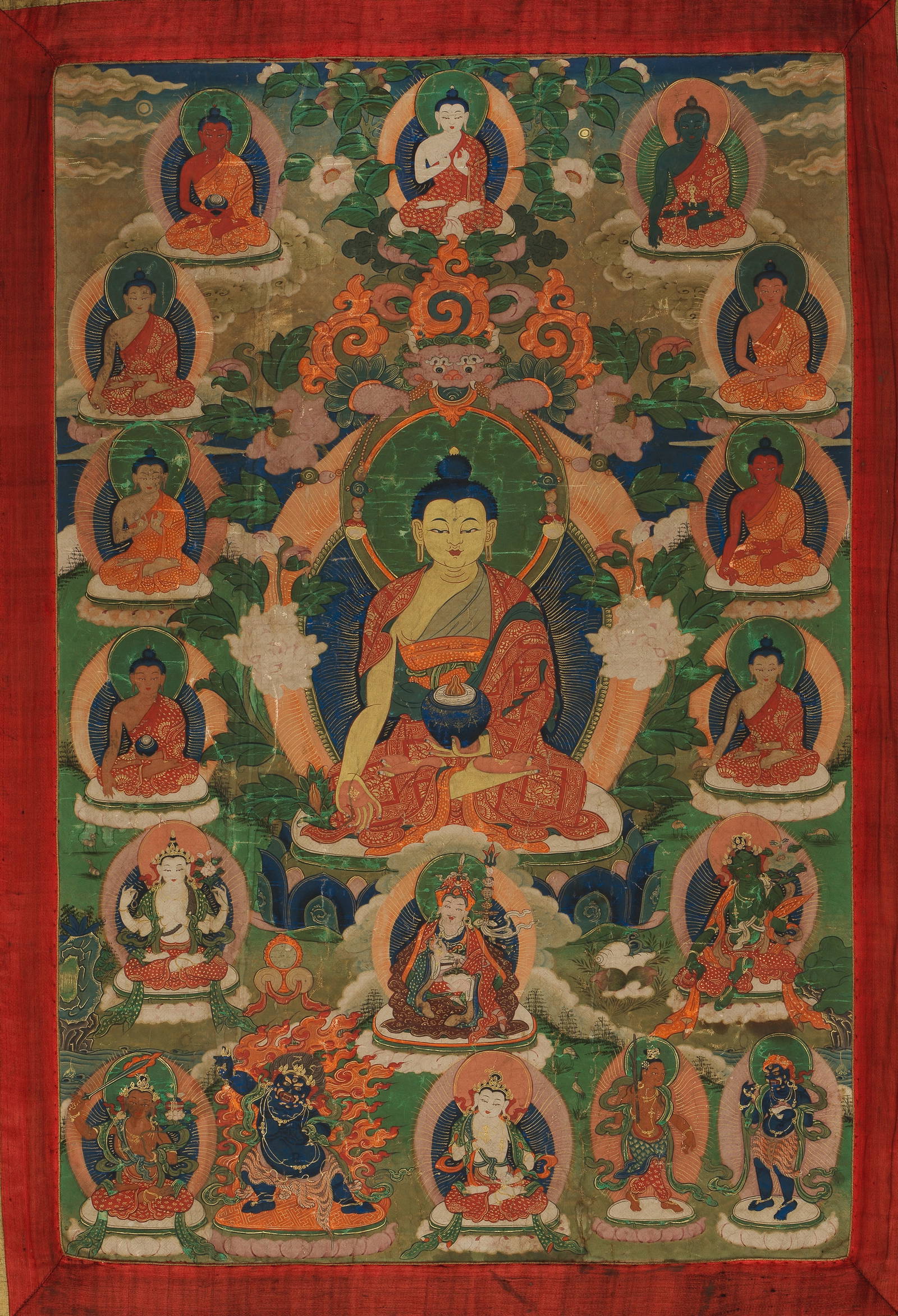 A THANGKA OF BHAISAJYAGURU Tibet, 19th century