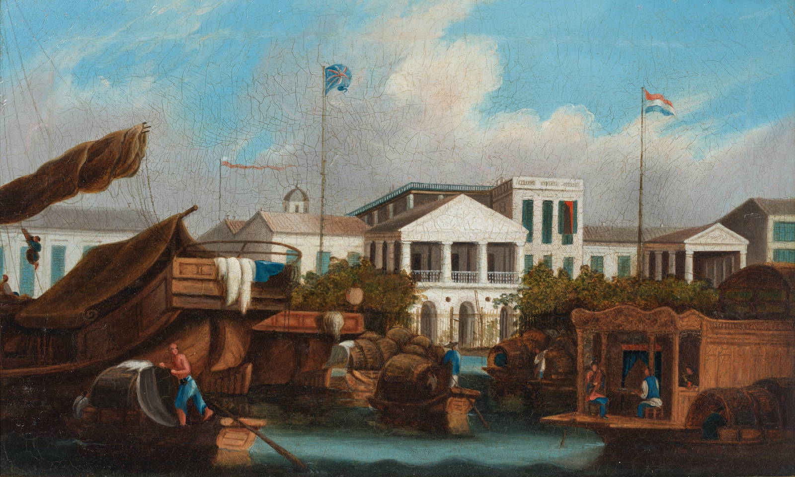 LAMQUA (FL. 1820-60) Canton: The English and Dutch Hongs