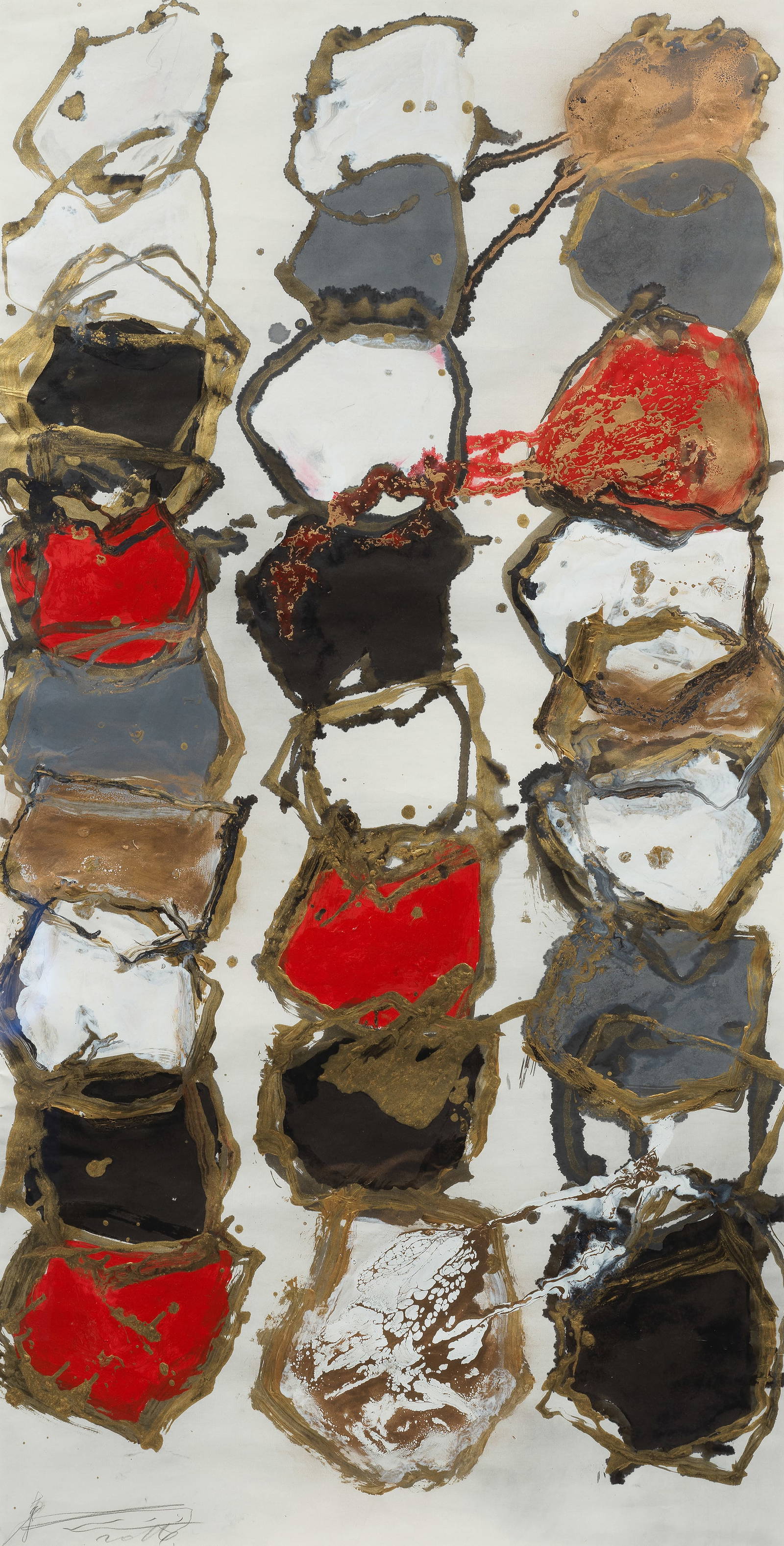 WEI LIGANG (1964-) Peacock, Red Stone, 2014