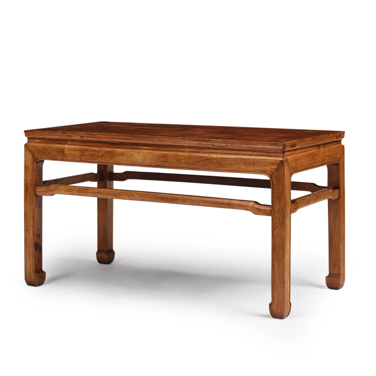 A HUANGHUALI RECTANGULAR CORNER-LEG LOW TABLE, AIZHUO Qing Dynasty