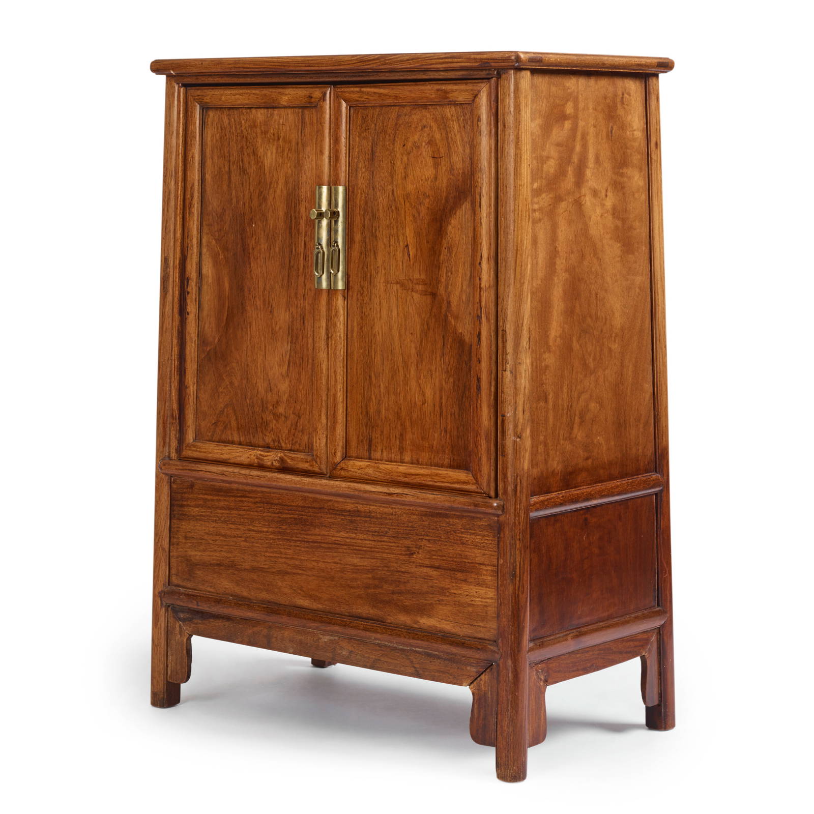 A HUANGHUALI ROUND-CORNER CABINET, YUANJIAOGUI Qing Dynasty
