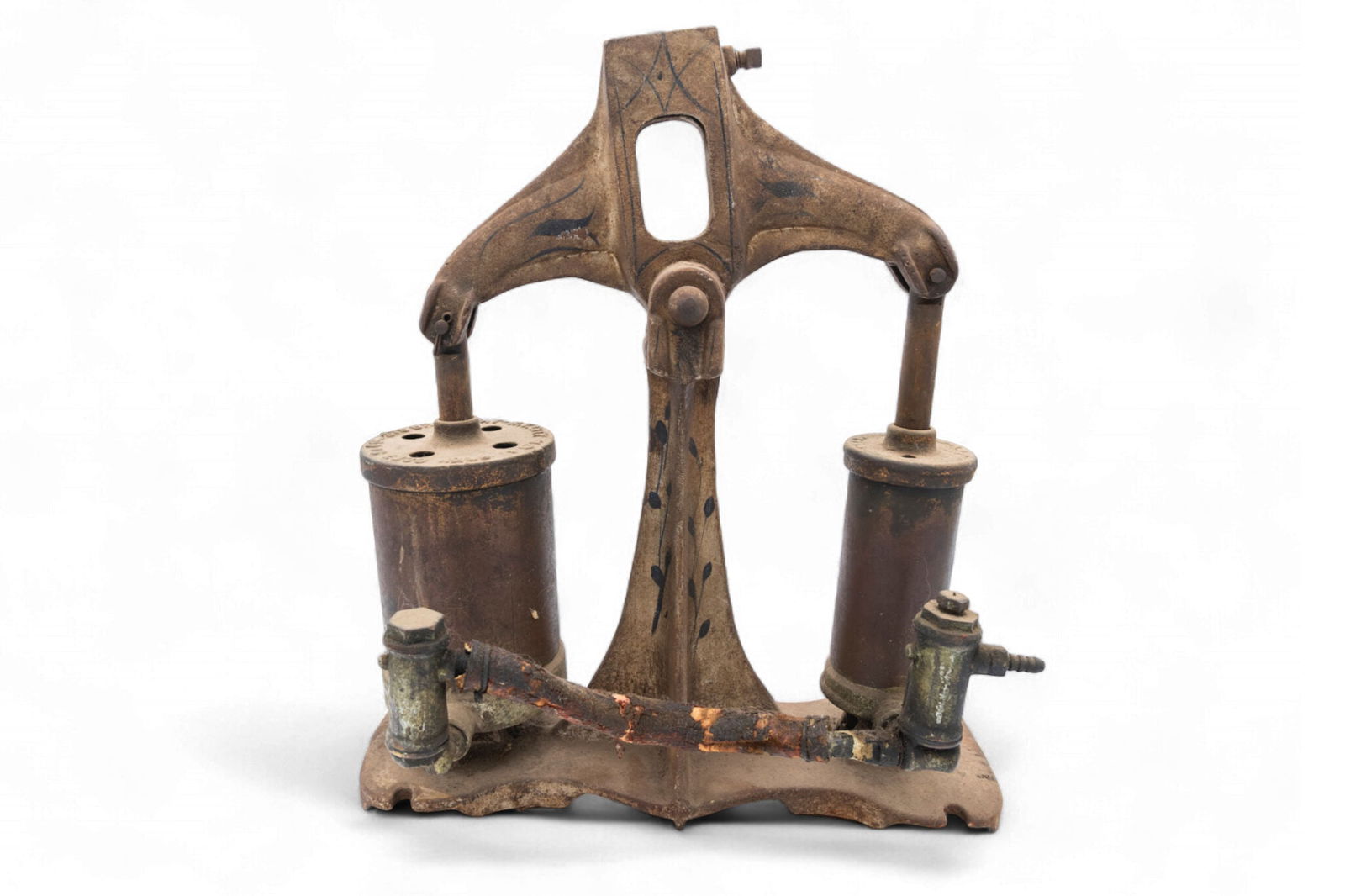 An Antique shallow water diver helmet pump, (1 of 1)