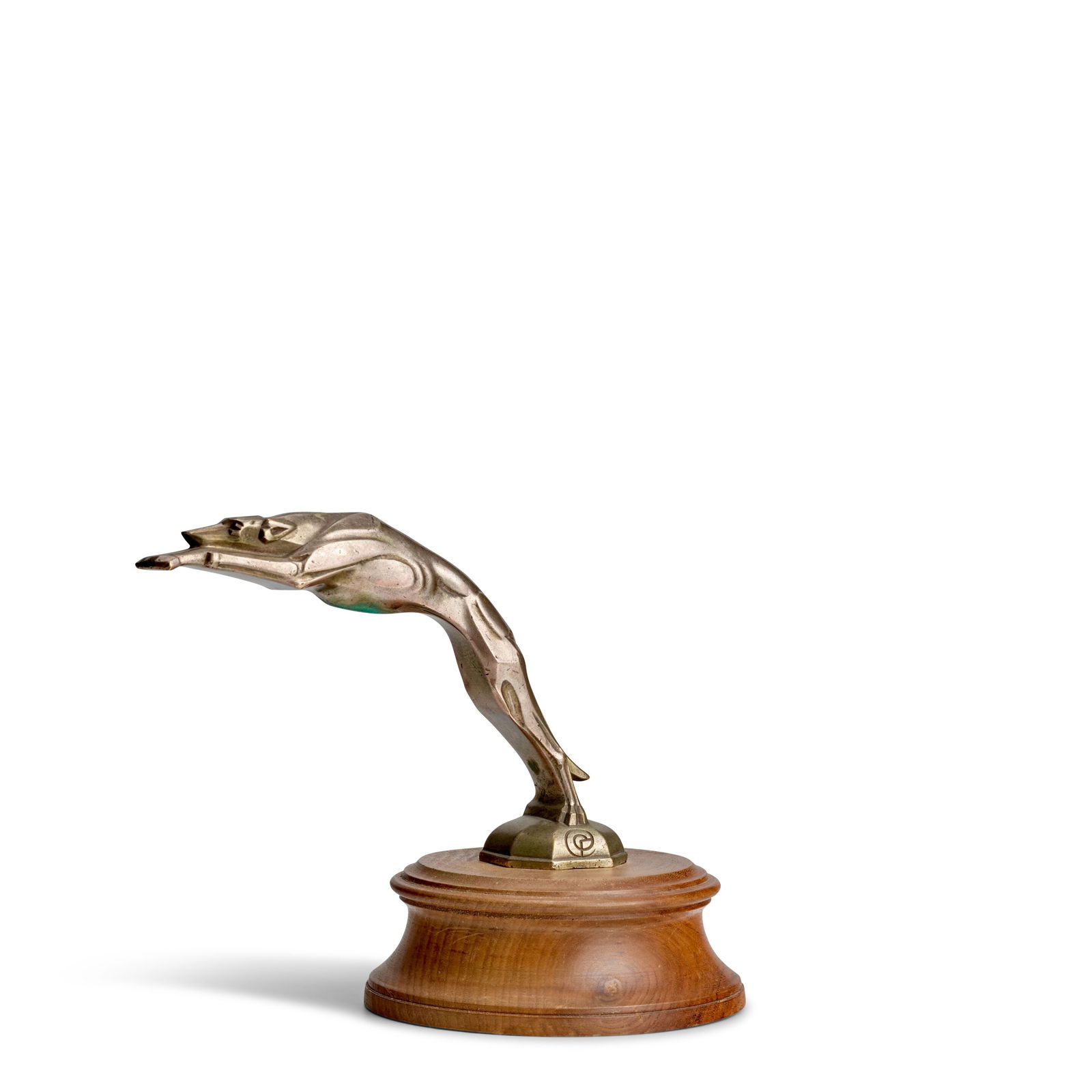 A 'Leaping Greyhound' car mascot, French, 1920s, (1 of 3)