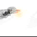 18K GOLD, COLORED DIAMOND AND DIAMOND RING