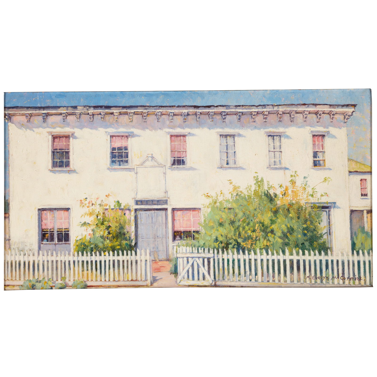 M. Evelyn McCormick (1862-1948) Stevenson House, Monterey 14 1/4 x 26 in. (1 of 1)