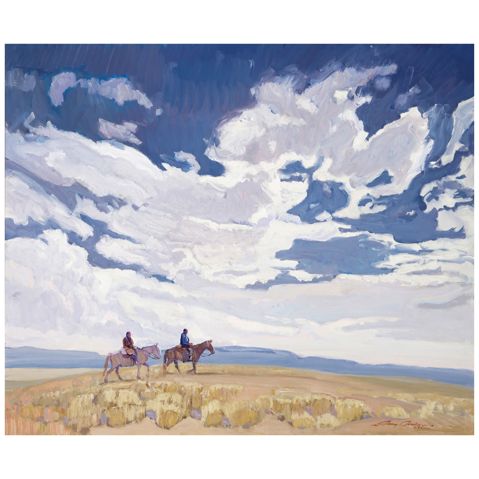 Jerry Jordan (born 1944) Inner Silence 30 x 36 in.: Jerry Jordan (born 1944) Inner Silence signed and inscribed 'Jerry Jordan / © T.A.O.S.' (lower right) and signed again and titled (on the backing) oil on canvas 30 x 36 in. Footnotes: Provenance<