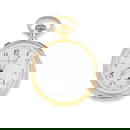 Shrouds, Adcack & Teufel. A 14k gold openface keyless split second chronograph Shrouds, Adcack &...