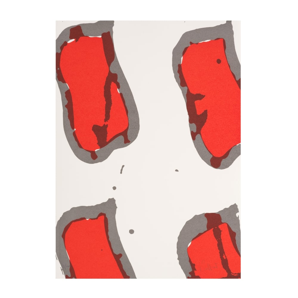 CLAUDE VIALLAT (NE EN 1936) Composition II, 2019 Sérigraphie en couleurs sur ArchesSign...: CLAUDE VIALLAT (NE EN 1936) Composition II, 2019 Sérigraphie en couleurs sur Arches Signée et numérotée 13/100 Cachets d'Editions Anagraphis et Louis Angles au dos 69,8 x 49,8 cm S