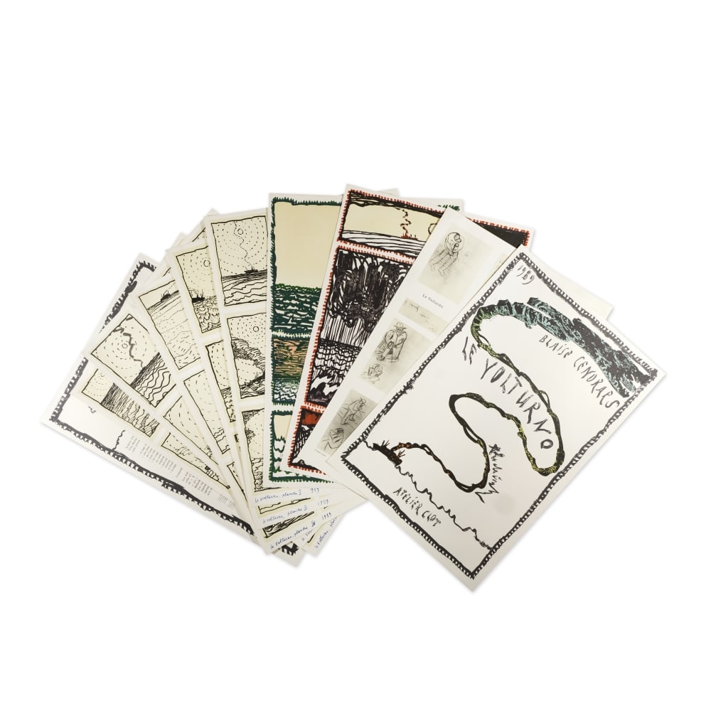 PIERRE ALECHINSKY (NE EN 1927) Le volturno, 1989 (Ceuleers & Van de Velde, 87)Portfolio complet ...: PIERRE ALECHINSKY (NE EN 1927) Le volturno, 1989 (Ceuleers & Van de Velde, 87) Portfolio complet en hommage au poème de Blaise Cendrars avec trois lithographies en couleurs sur vélin d'Arche