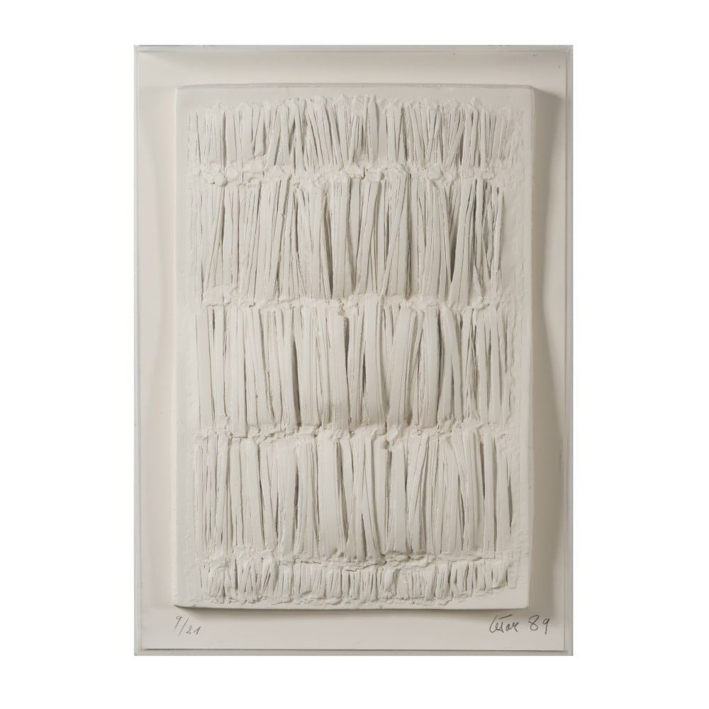 CÉSAR (CÉSAR BALDACCINI) (1921-1998) Sans titre, 1989 Relief en plâtre dans une b... (1 of 1)