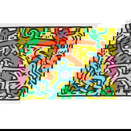 KEITH HARING (1958-1990) Untitled, 1985 (Littman, p. 50)Sérigraphie en couleurs sur vé...