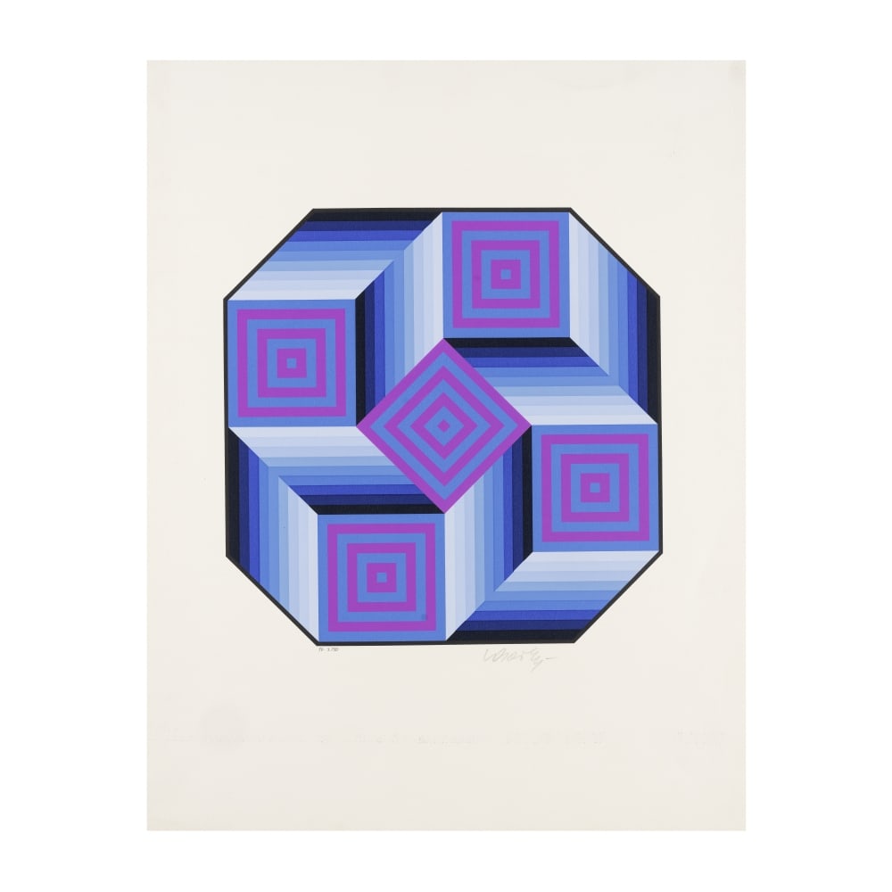 VICTOR VASARELY (1906-1997) Molnar Okta, 1986 (Benavides, 1024)Sérigraphie en couleurs sur ... (1 of 1)