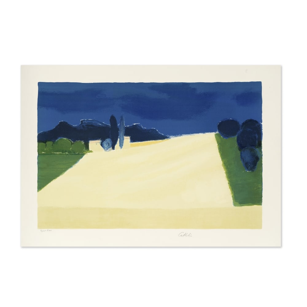 BERNARD CATHELIN (1919-2004) Le champ de blé,1988 (Passeron, 258)Lithographie en couleurs s...: BERNARD CATHELIN (1919-2004) Le champ de blé,1988 (Passeron, 258) Lithographie en couleurs sur vélin d'Arches Signée et annotée 'épreuve d'essai', 165 épreuves numér