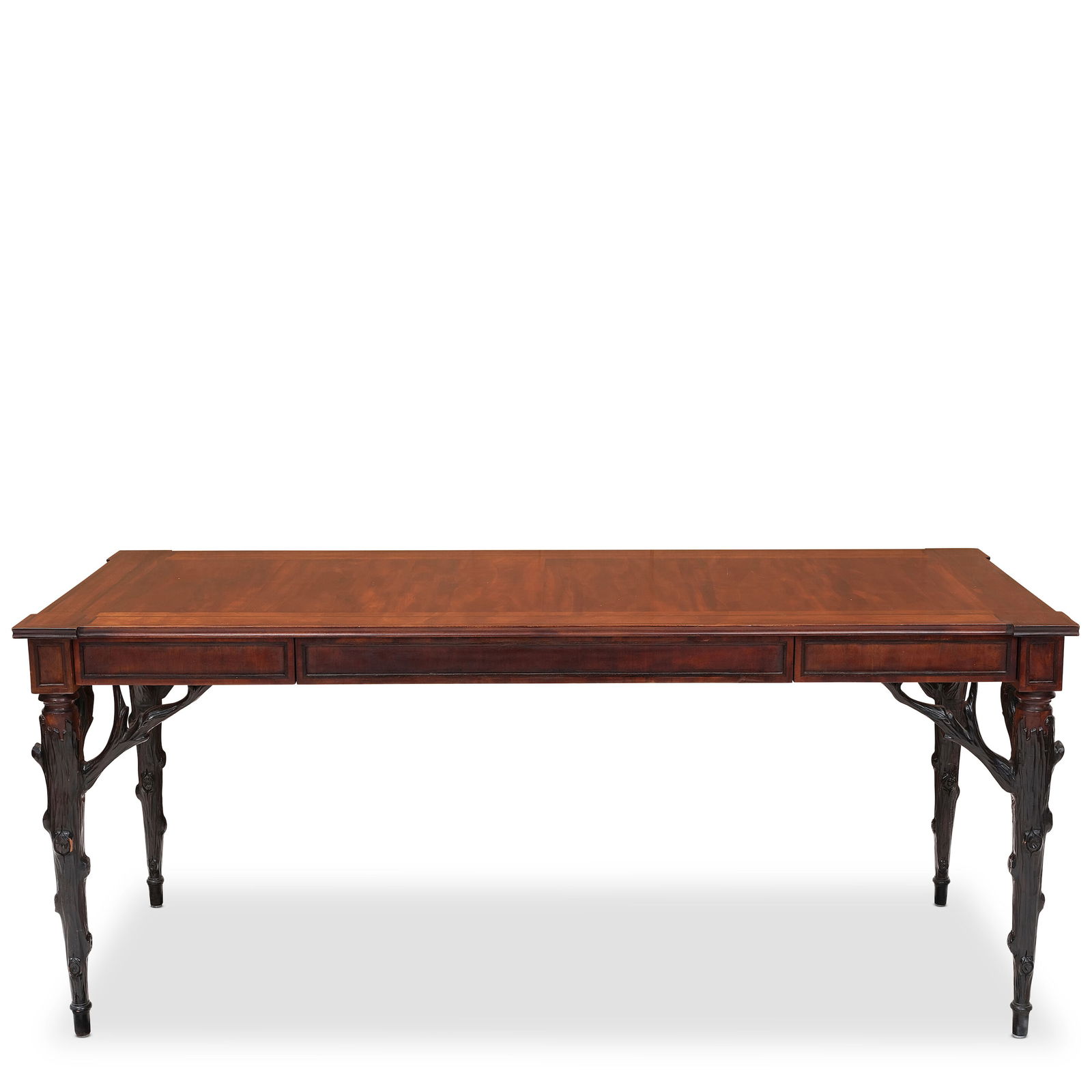 A MICHAEL TAYLOR PART EBONIZED MAHOGANY DAFNE WRITING TABLE20th century (1 of 3)