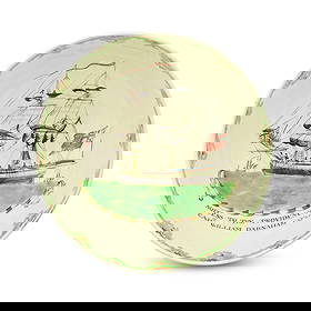 A Liverpool creamware 'ship' punch bowl, circa 1765-70: A Liverpool creamware 'ship' punch bowl, circa 1765-70 Perhaps painted by William Jackson, the interior painted in black with a brig in full sail, highlighted in blue, red, green and yellow, sailing o