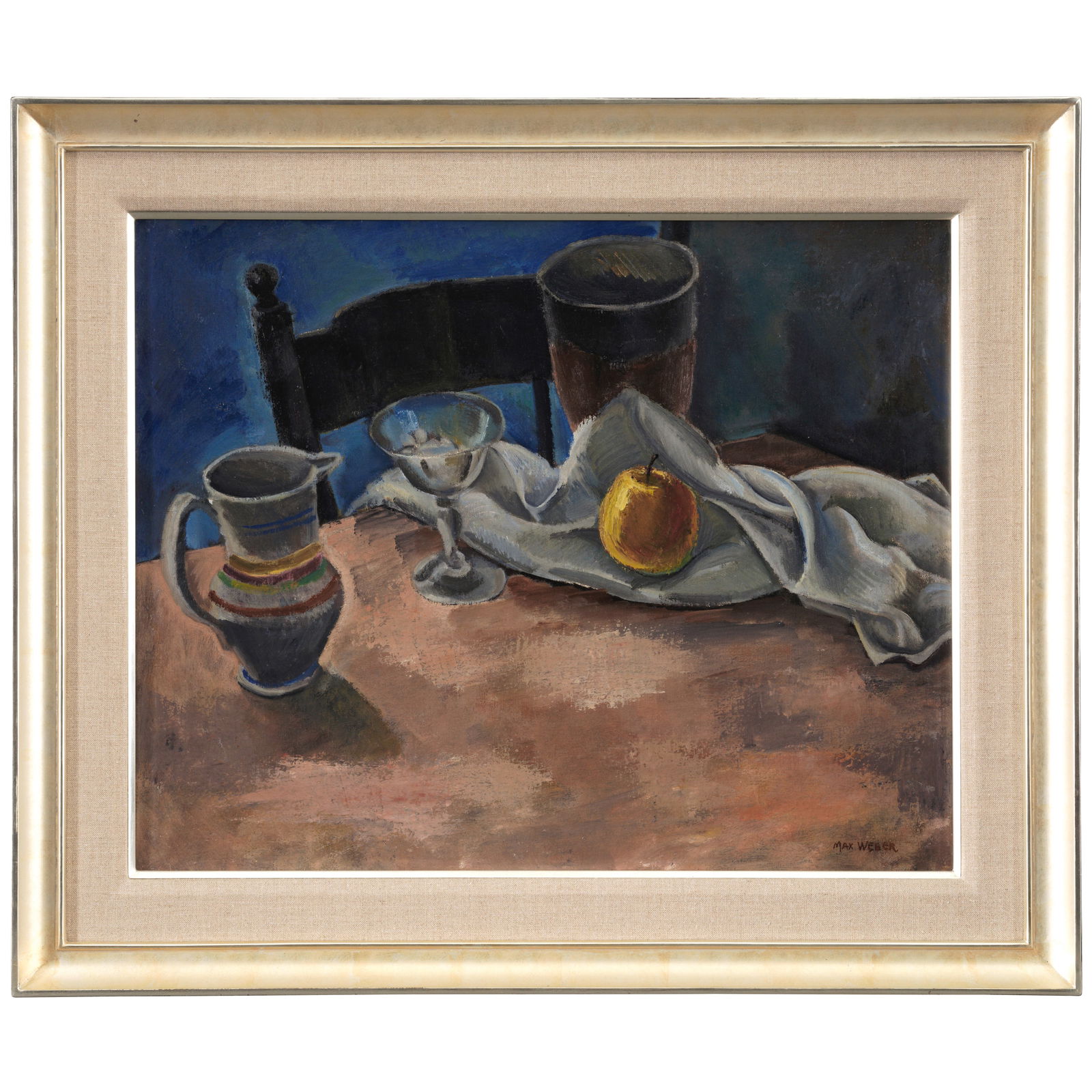 MAX WEBER (1881-1961) Still Life 20 1/4 x 25 1/8 in. (51.4 x 63.8 cm.) (Painted circa 1934.): MAX WEBER (1881-1961) Still Life signed 'MAX WEBER' (lower right) oil on canvas 20 1/4 x 25 1/8 in. (51.4 x 63.8 cm.) Painted circa 1934. Footnotes: Provenance Private collection, New York.