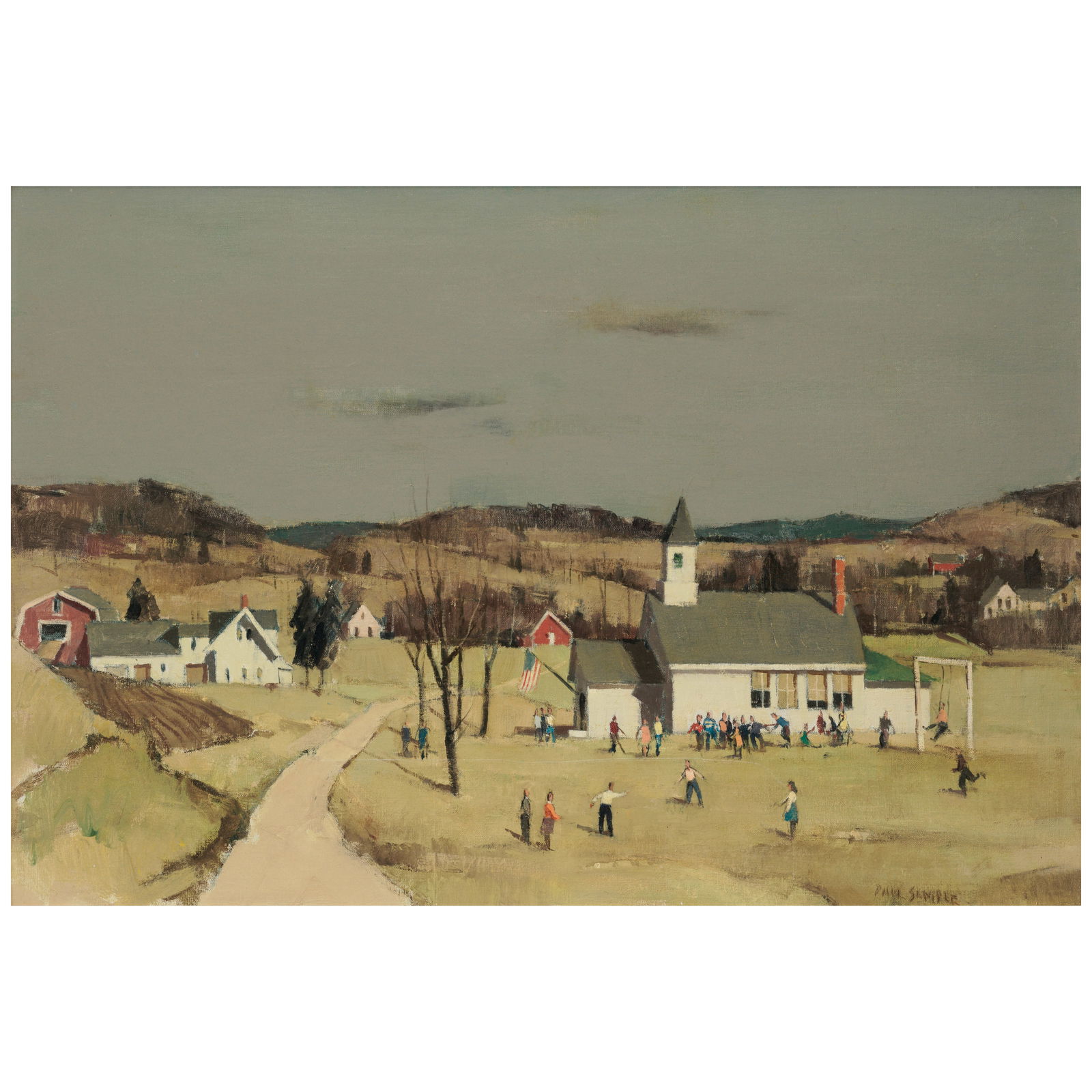 PAUL SAMPLE (1896-1974) Vermont Schoolhouse 19 1/8 x 28 1/8 in. (48.6 x 71.4 cm.): PAUL SAMPLE (1896-1974) Vermont Schoolhouse signed 'PAUL SAMPLE' (lower right) oil on canvas 19 1/8 x 28 1/8 in. (48.6 x 71.4 cm.) Footnotes: Provenance Acquired by the present owner by circa 2