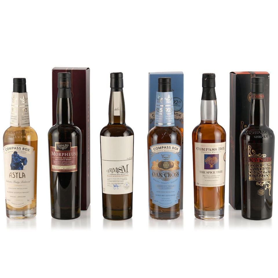 Compass Box Oak Cross 1st Release (1 bottle, 750ml) Compass Box Optimism, 2009 (1 bottle, 700ml)... (1 of 1)