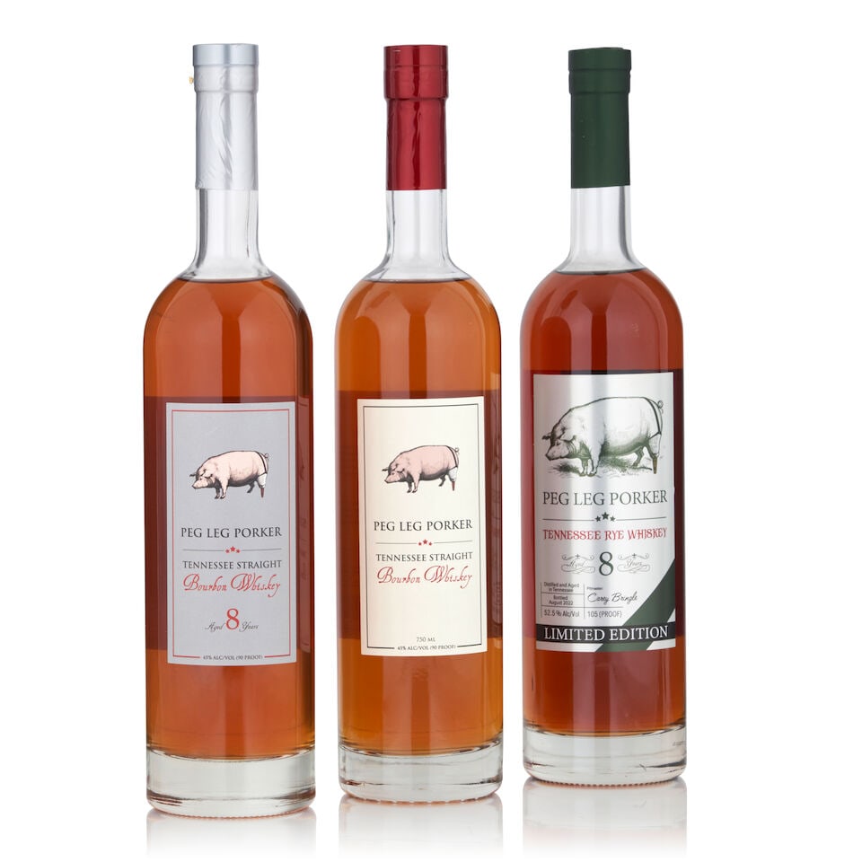 Peg Leg Porker Bourbon 8 Years Old (1 bottle, 750ml)  Peg Leg Porker Tennessee Rye 8 Years Old (... (1 of 1)