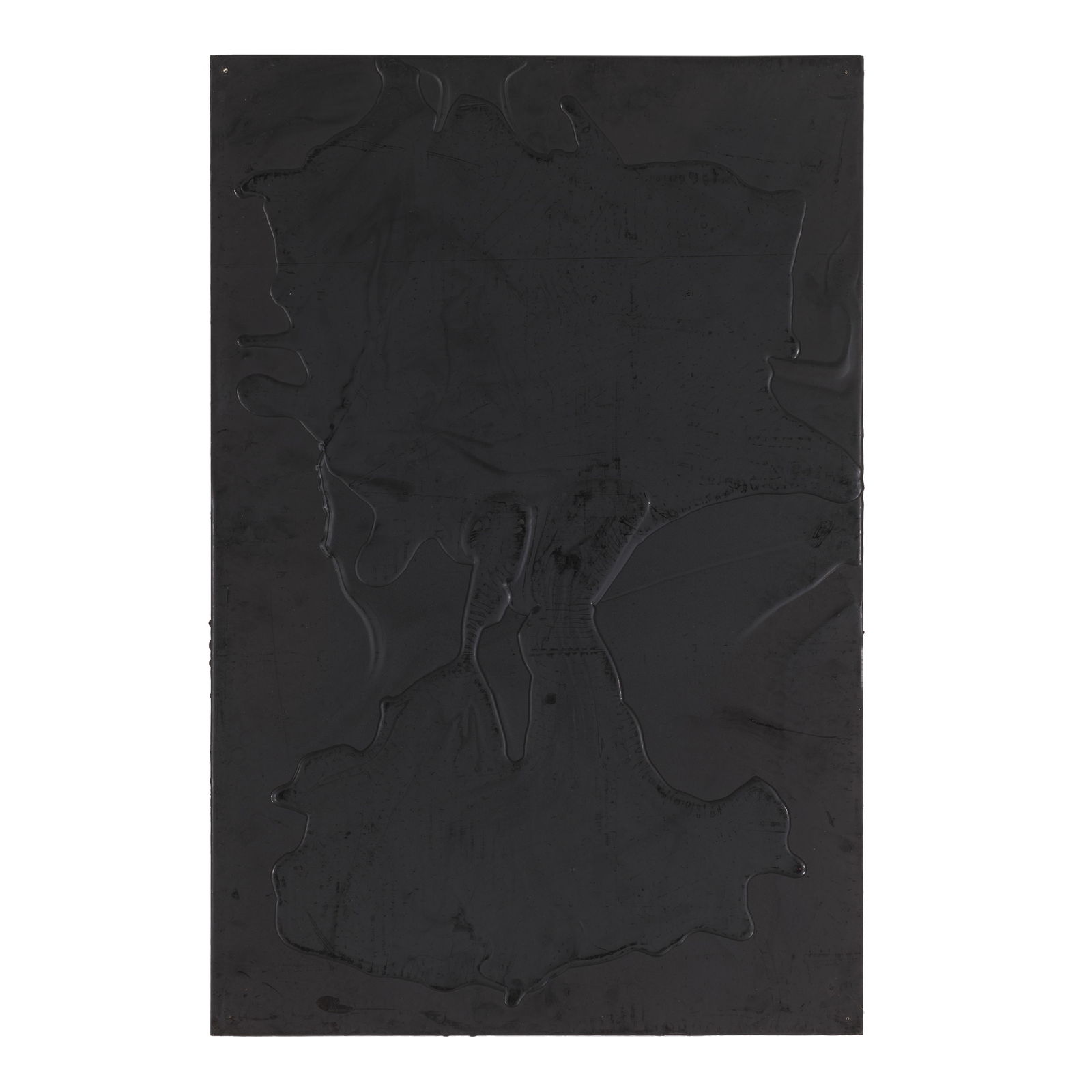 RASHID JOHNSON (B. 1977) Cosmic Slop 5 30 x 20 in (76.4 x 50.9 cm) (Executed in 2008): RASHID JOHNSON (B. 1977) Cosmic Slop 5 signed and inscribed 'Rashid Johnson 5' (on the reverse); signed 'Rashid Johnson' (on a gallery label affixed to the reverse) black soap and microcrystalline wax