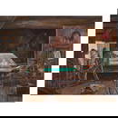 ERNIE BARNES (1938-2009) Southside Pool Hall 30 x 40 in (76.2 x 101.6 cm) (Painted in 1971)