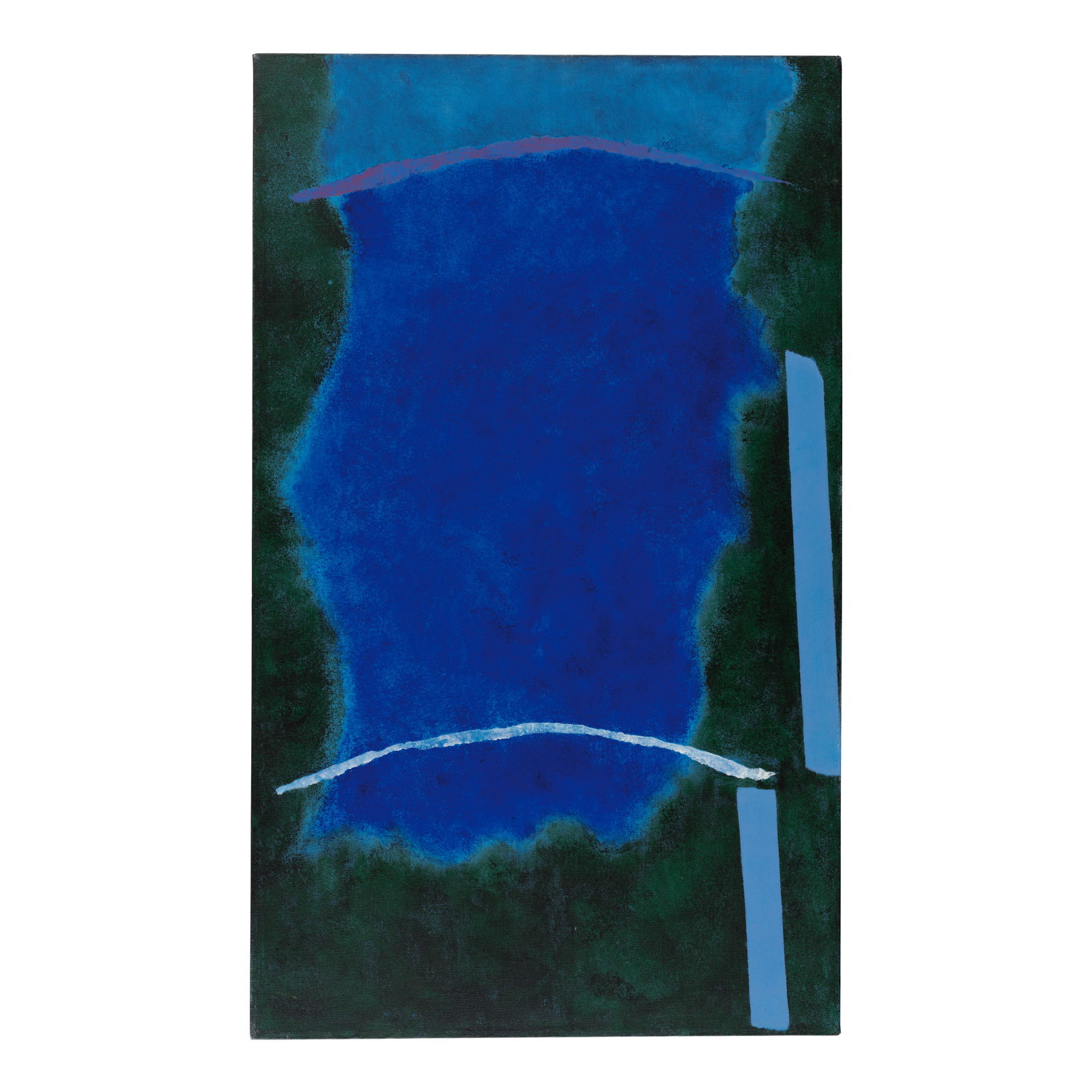 THEODOROS STAMOS (1922-1997) Infinity Field Lefkada Series II 40 1/2 x 24 1/8 in (102.9 x 61.3 c...: THEODOROS STAMOS (1922-1997) Infinity Field Lefkada Series II signed, inscribed and dated 'Stamos 'Infinity Field LEFKADA Series II' 1976' (on the overlap) acrylic on canvas 40 1/2 x 24 1/8 in (102.9