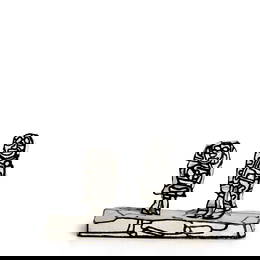 JEAN DUBUFFET (1901-1985) Promeneuse et promeneur 8 1/4 x 13 x 9 in (20.8 x 33 x 23 cm) (Execute...