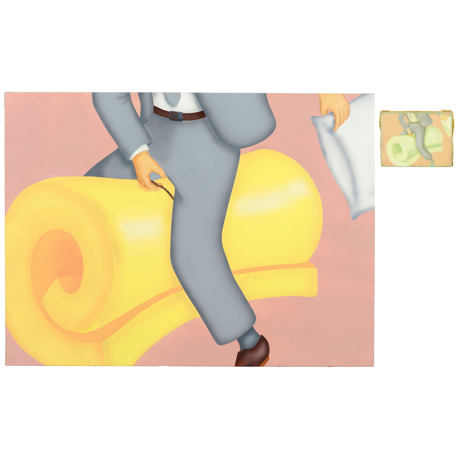 FRANCIS ALŸS (B. 1959) Untitled (Sign Painting Project) I: 29 1/8 x 39 3/8 in (74 x 100 cm)...: FRANCIS ALŸS (B. 1959) Untitled (Sign Painting Project) I: signed, inscribed and dated 'Enrique Huerta Francis Al?s © 1996' (on the reverse) II: signed and dated 'F. Al?s 1996' (on the rever