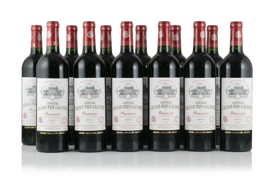 Château Grand Puy Lacoste, 2015 (12 x 750ml): Château Grand Puy Lacoste, 2015 (12 x 750ml) Region: Pauillac Packaging: original wooden case This lot is subject to the following lot symbols: Δ Δ VAT at the prevailing rate on Hammer