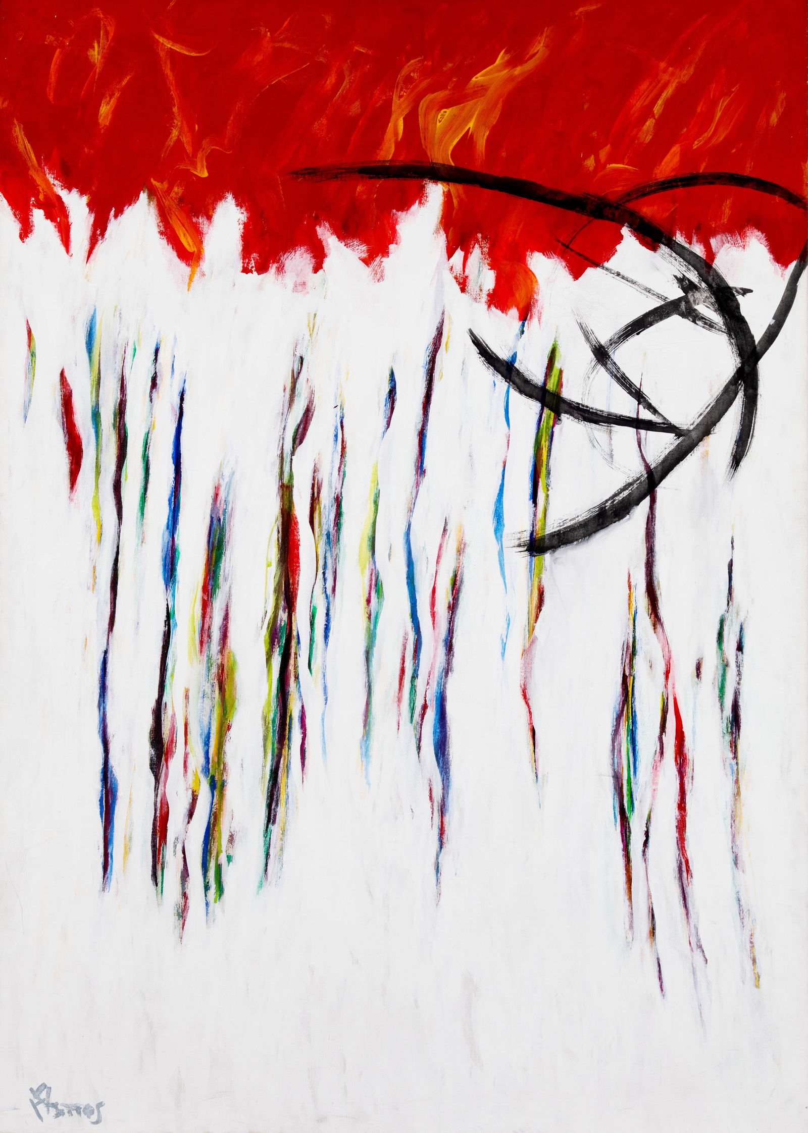 Theodoros Stamos (Greek/American, 1922-1997) INFINITY FIELD KA-E SERIES #35-5: Theodoros Stamos (Greek/American, 1922-1997) INFINITY FIELD KA-E SERIES #35-5 signé « ΣtAMOS » (en bas à gauche) et titré, signé et daté « INFINITY FIELD K