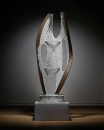 Dame Barbara Hepworth (British, 1903-1975) Winged Figure I 162.5 cm. (64 in.) high (including th...