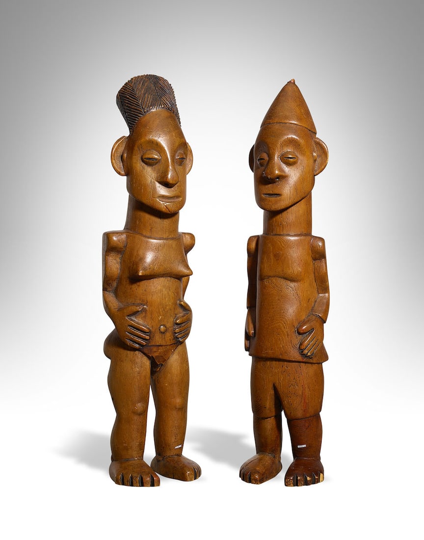 Rare Mangbetu Standing Couple, Democratic Republic of the Congo (1 of 3)
