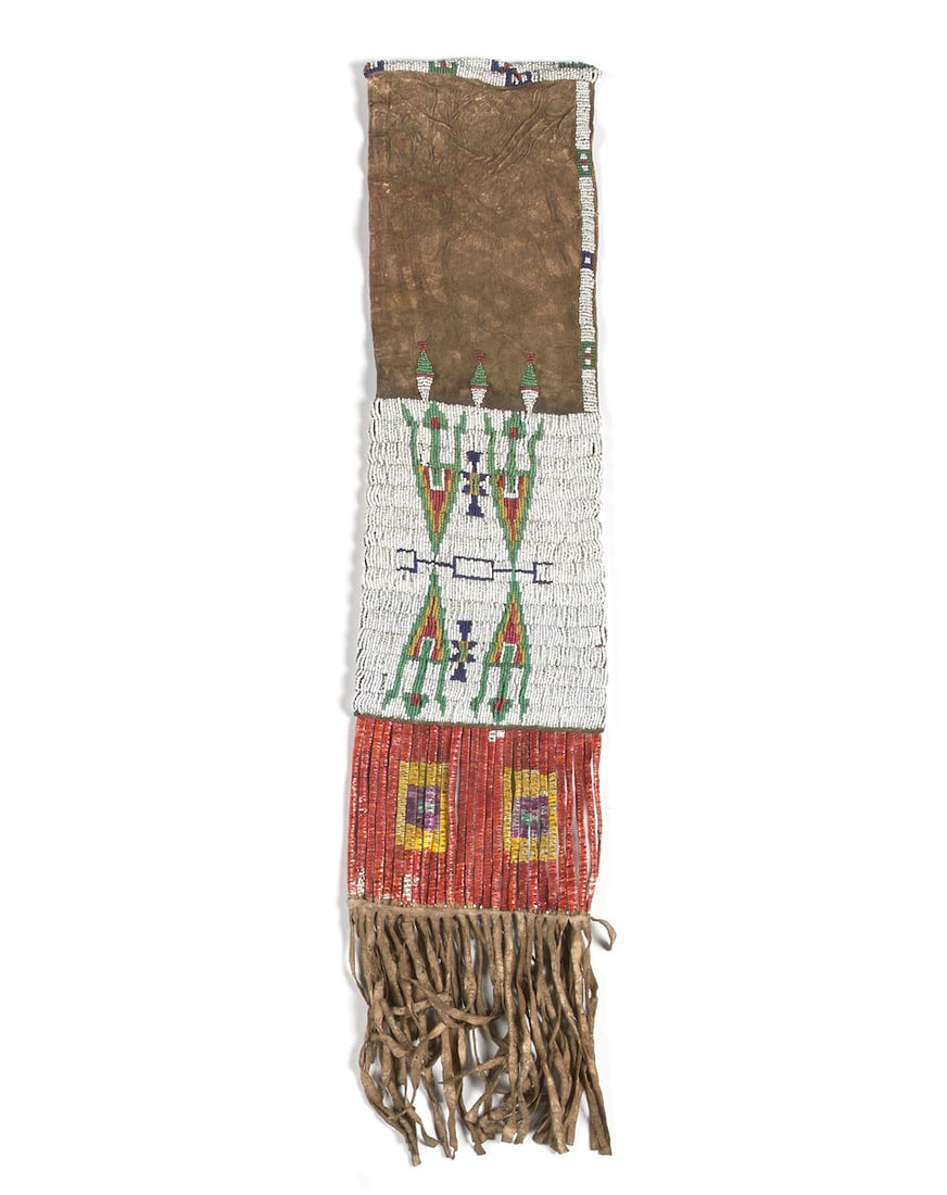A Sioux beaded tobacco bag (1 of 2)