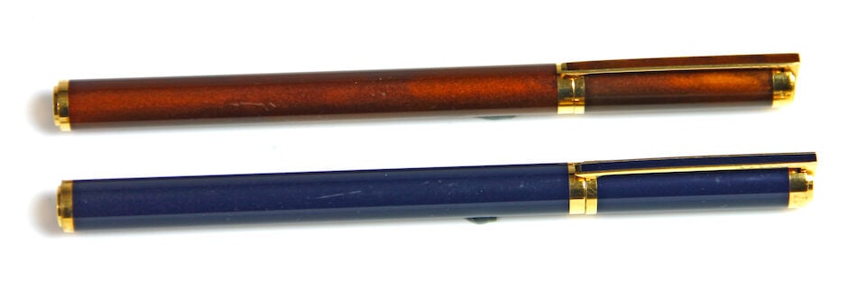 DUPONT: Lot of 2 Chinese Lacquer Fountain Pens (1 of 1)