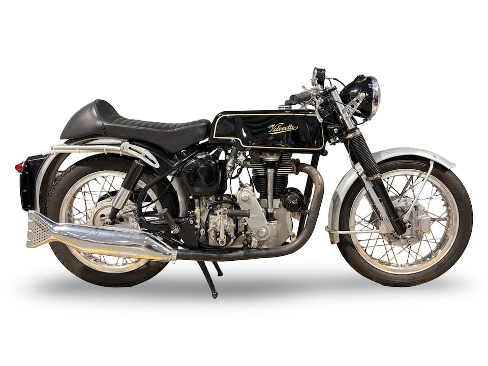 c.1958 / c.1946 Velocette 348cc KSS Special Frame no. RS10936 Engine no. KSS 10665: c.1958 / c.1946 Velocette 348cc KSS Special Registration no. PKP 10G Frame no. RS10936 Engine no. KSS 10665 Slotting Velocette's wonderful pre-war K-Series overhead-camshaft engine into later cycle pa