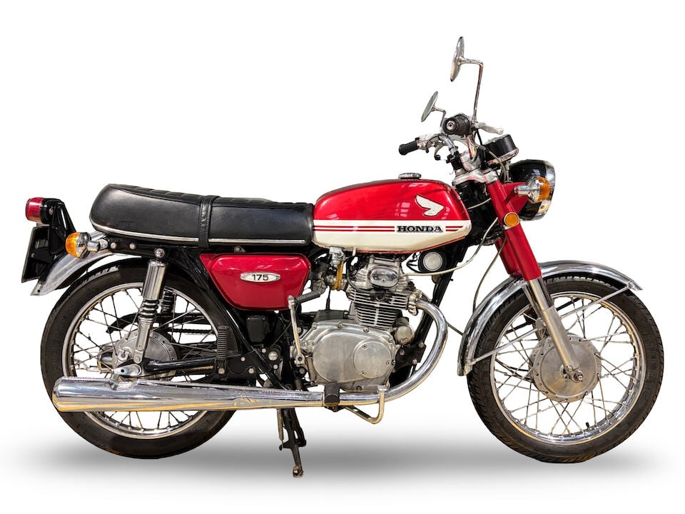 1971 Honda CB175 Frame no. CB175-5027320 Engine no. CB175E-5027479: 1971 Honda CB175 Registration no. HYN 30K Frame no. CB175-5027320 Engine no. CB175E-5027479 Introduced in 1968, two years after the CD175 touring version, the Honda CB175 sports roadster superseded th