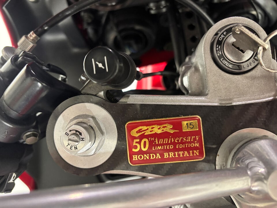 Only 952 miles from new, number '15' of the 50th Anniversary Limited Edition, 1998 Honda CB900RR... - 7