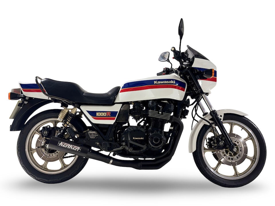 1984 Kawasaki Z1000R Superbike Replica Frame no. KZT100R-001919 Engine no. KZT00JE041251: 1984 Kawasaki Z1000R Superbike Replica Registration no. AB11 MWD Frame no. KZT100R-001919 Engine no. KZT00JE041251 The first major revision of Kawasaki's trend-setting Z1/Z900 arrived in 1977 in the f