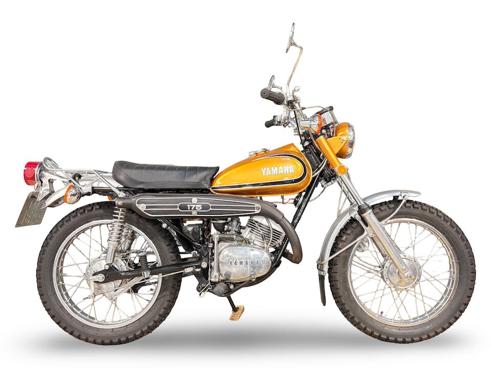 1972 Yamaha CT175 Frame no. CT1 122302 Engine no. CT1 122302: 1972 Yamaha CT175 Registration no. VOY 443L Frame no. CT1 122302 Engine no. CT1 122302 'With increased ground clearance and tires that offered at least a semblance of off-road grip as well as some on