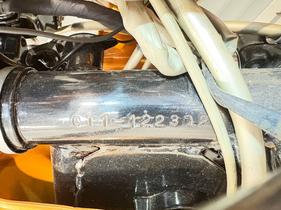 1972 Yamaha CT175 Frame no. CT1 122302 Engine no. CT1 122302 - 2