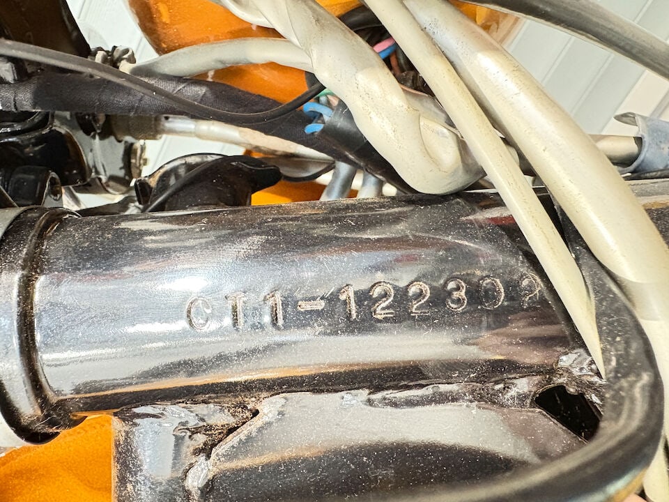 1972 Yamaha CT175 Frame no. CT1 122302 Engine no. CT1 122302 - 3