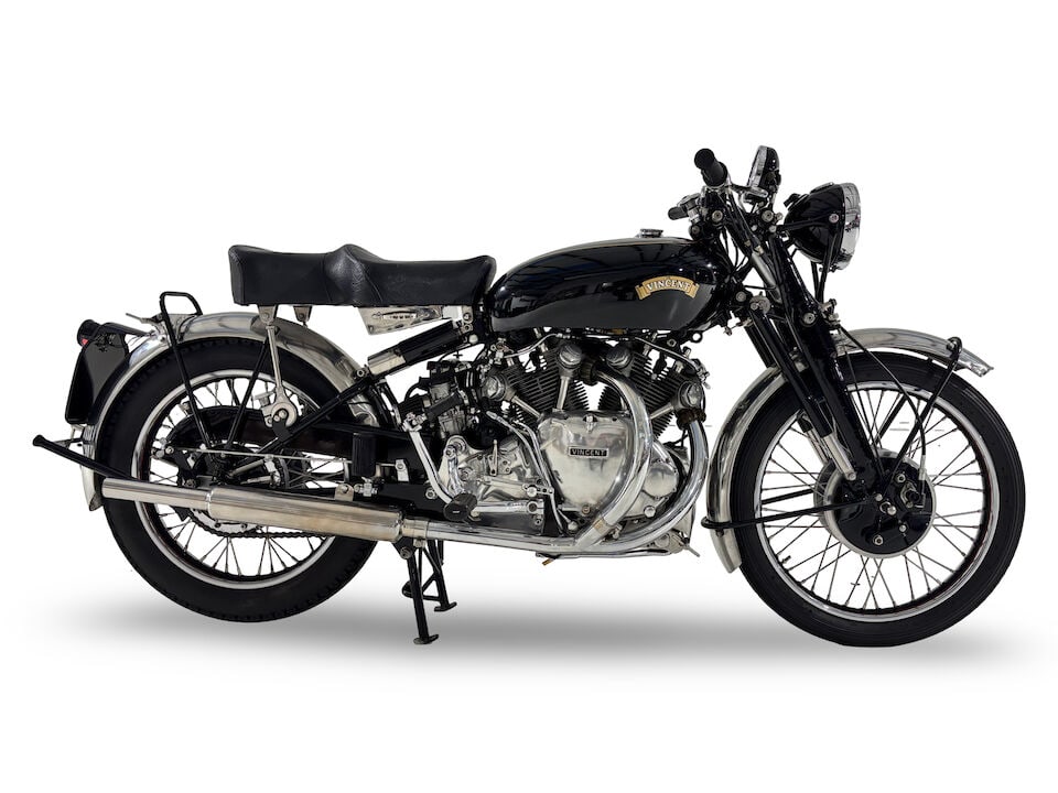 Offered from the estate of the late Len Clutterbuck, 1952 Vincent 998cc Series-C Rapide Frame no...: Offered from the estate of the late Len Clutterbuck 1952 Vincent 998cc Series-C Rapide Registration no. KTM 582 Frame no. RC (see text) Rear frame no. RC10471/C (see text) Engine no. F10AB/1/8571 Cran