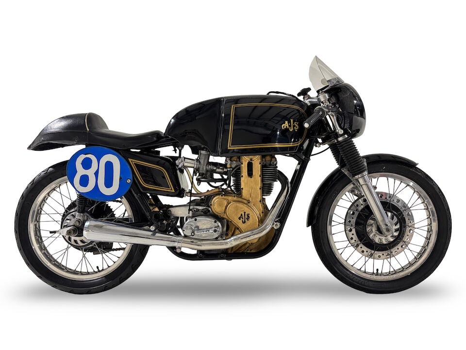 Offered from the estate of the late Len Clutterbuck, 1959 AJS 349cc 7R Racing Motorcycle Frame n...: Offered from the estate of the late Len Clutterbuck 1959 AJS 349cc 7R Racing Motorcycle Registration no. not registered Frame no. 1653 Engine no. 1653 Built from 1948 to 1963, Associated Motor Cycles'