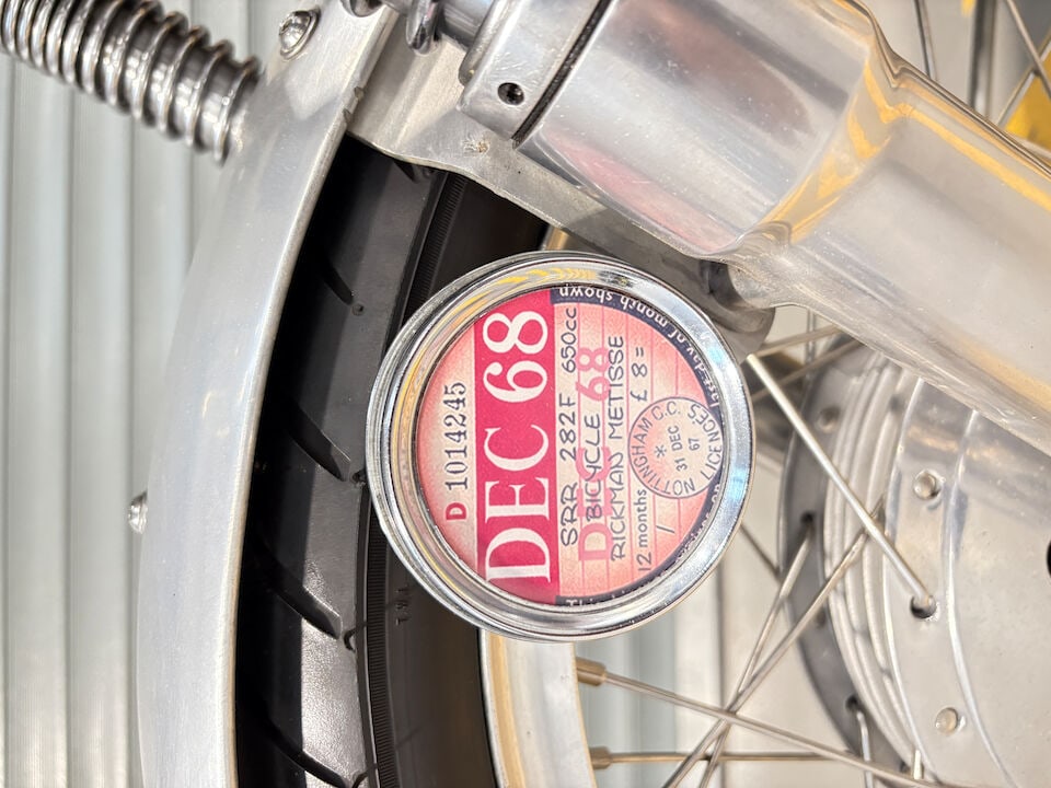 1968 Rickman Métisse Triumph 650cc Café Racer Frame no. 204C Engine no. NG36501 T120R - 16