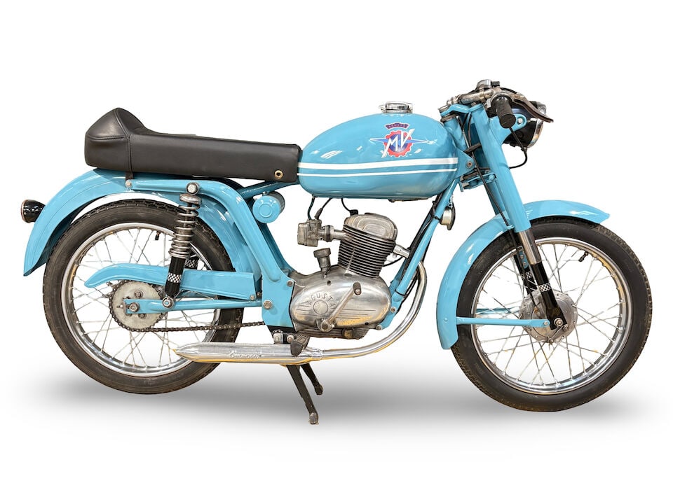 1963 MV Agusta 50cc Liberty Sport Frame no. MVL810462 Engine no. MVL810277: 1963 MV Agusta 50cc Liberty Sport Registration no. NWT 826A Frame no. MVL810462 Engine no. MVL810277 Although best known for their racing and road-going four-cylinder four-strokes, MV Agusta built lig