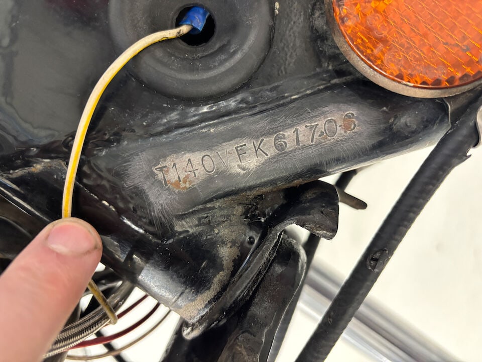 1975 Triumph 750cc T140V Bonneville Frame no. T140V EK61706 Engine no. T140V EK61706 - 5